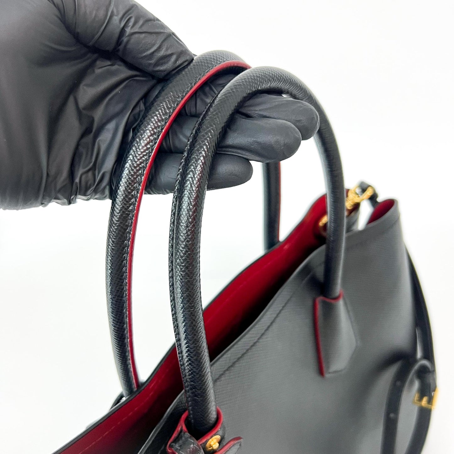 Prada Double Saffiano Leather Medium Black