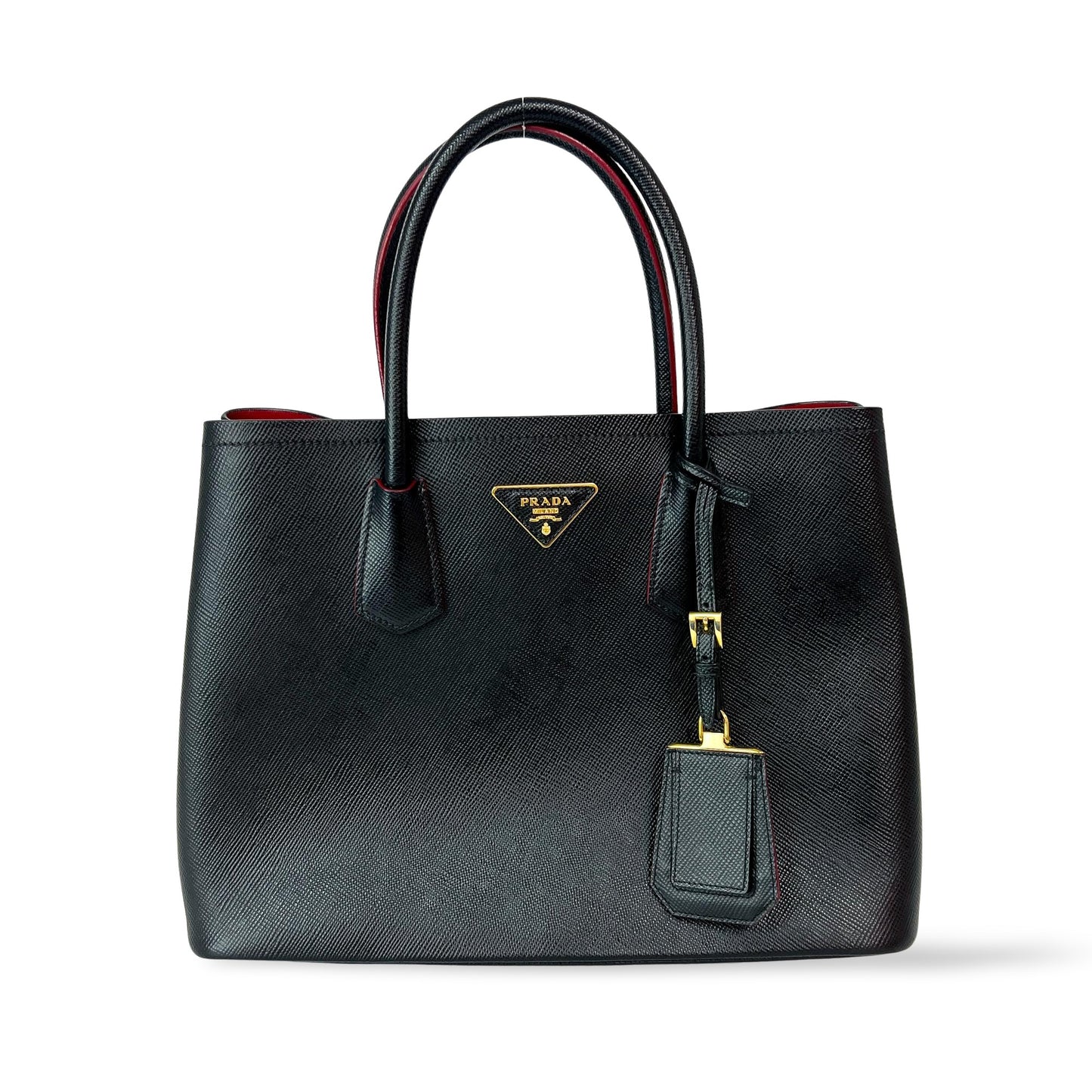Prada Double Saffiano Leather Medium Black