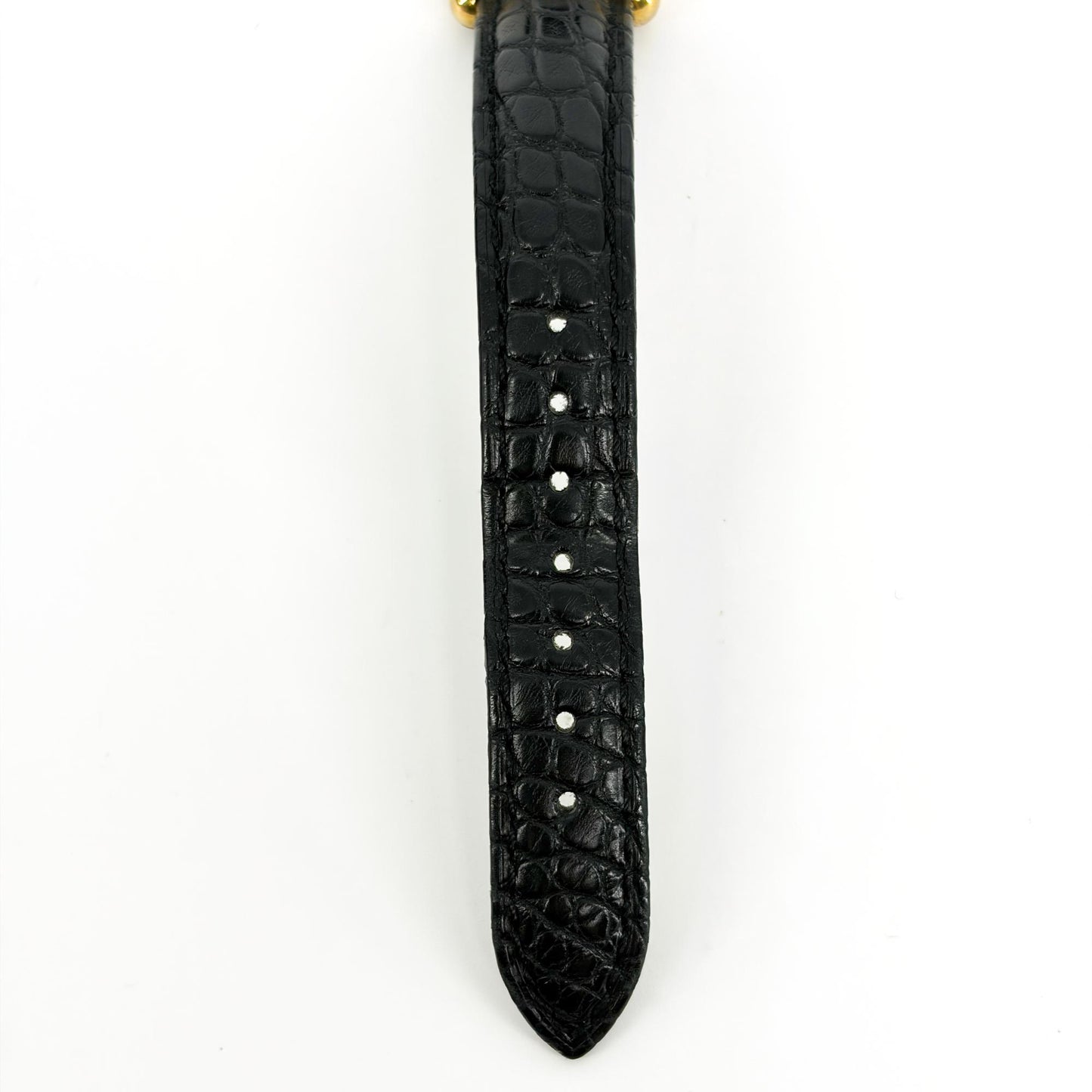 Cartier Must de Tank Gold Black Leather Watch