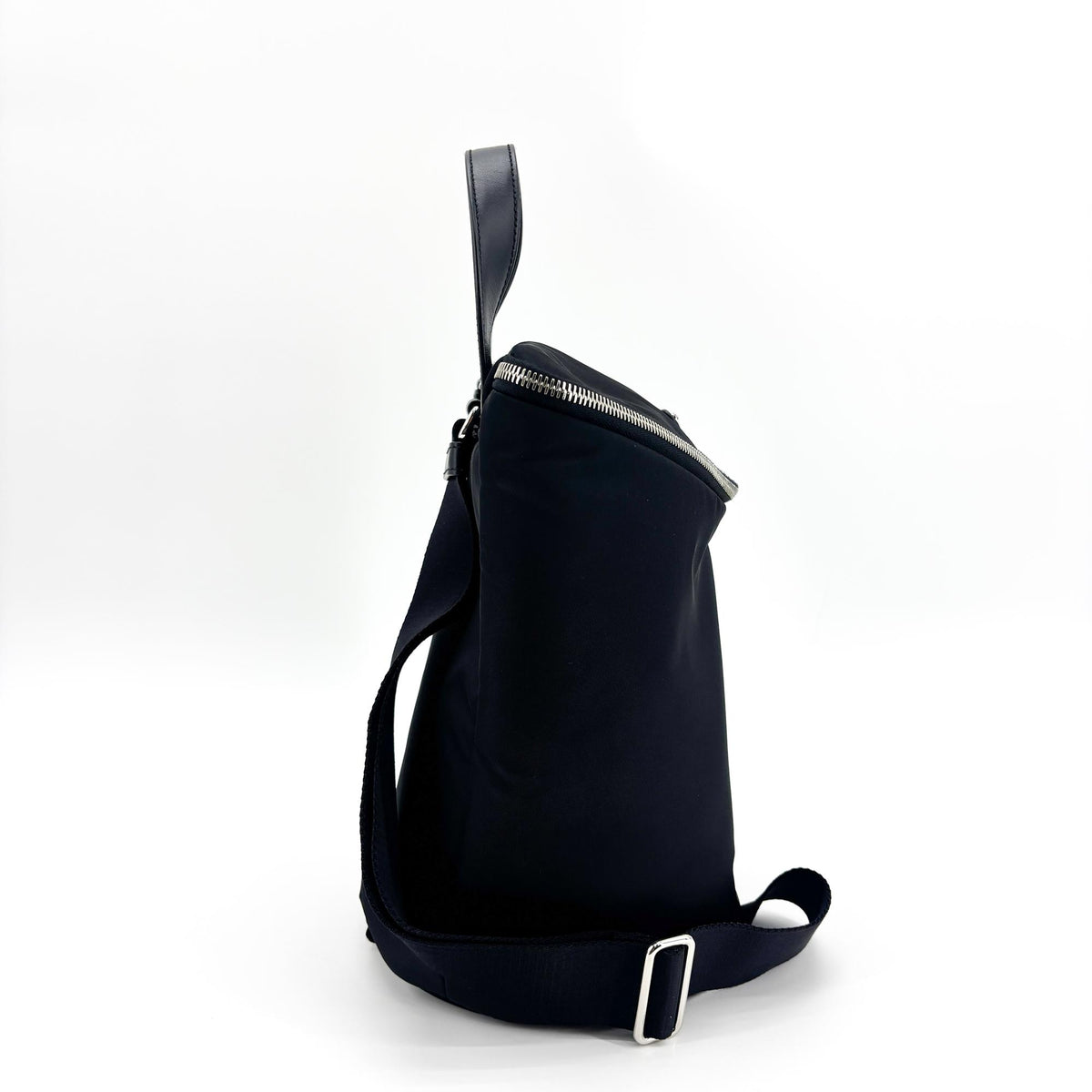 Sac seau à poignée supérieure en nylon Prada noir