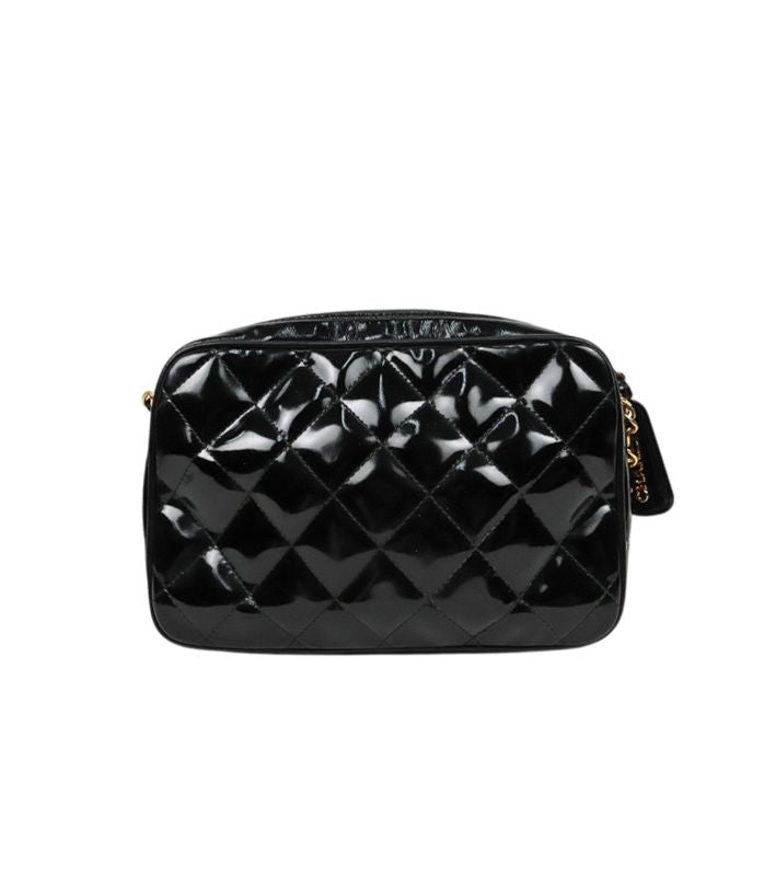 Chanel Black Faden Quilted CC Chain Shoulder Bag
