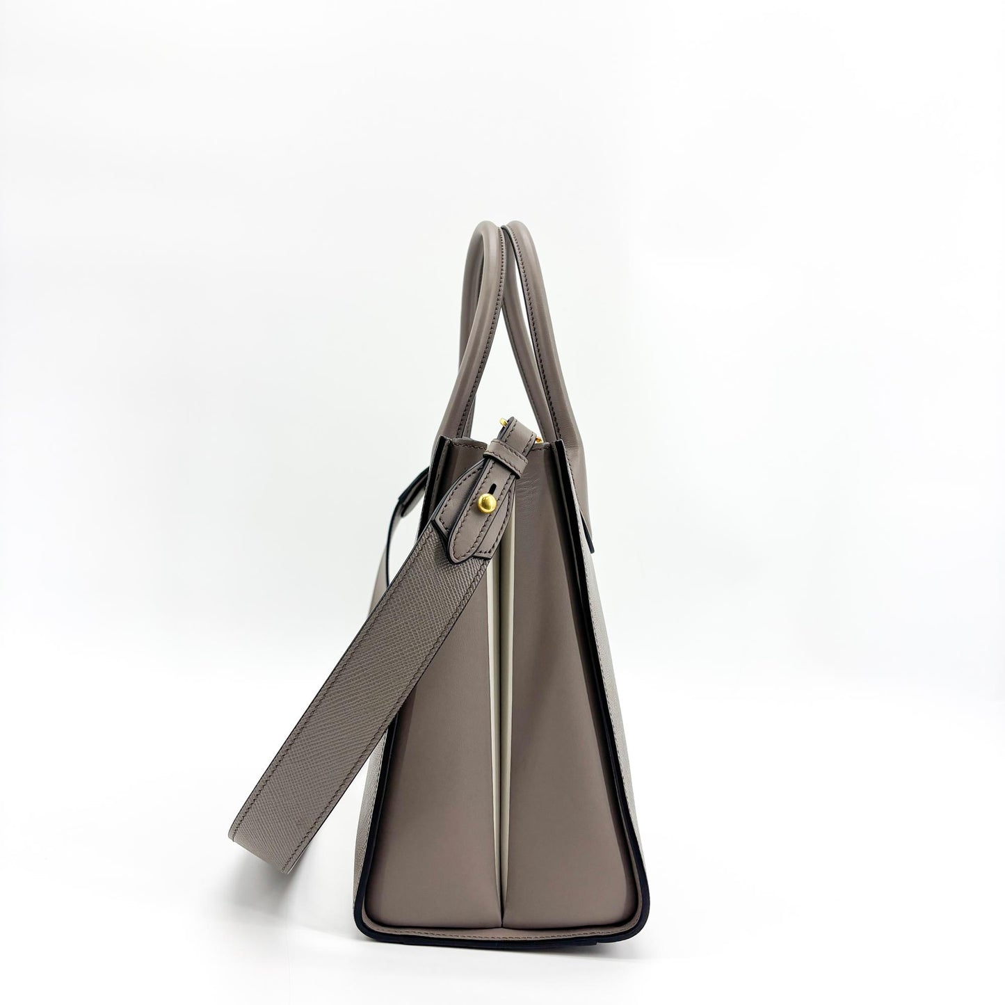 Prada Saffiano City Leather Tote Bag Grey