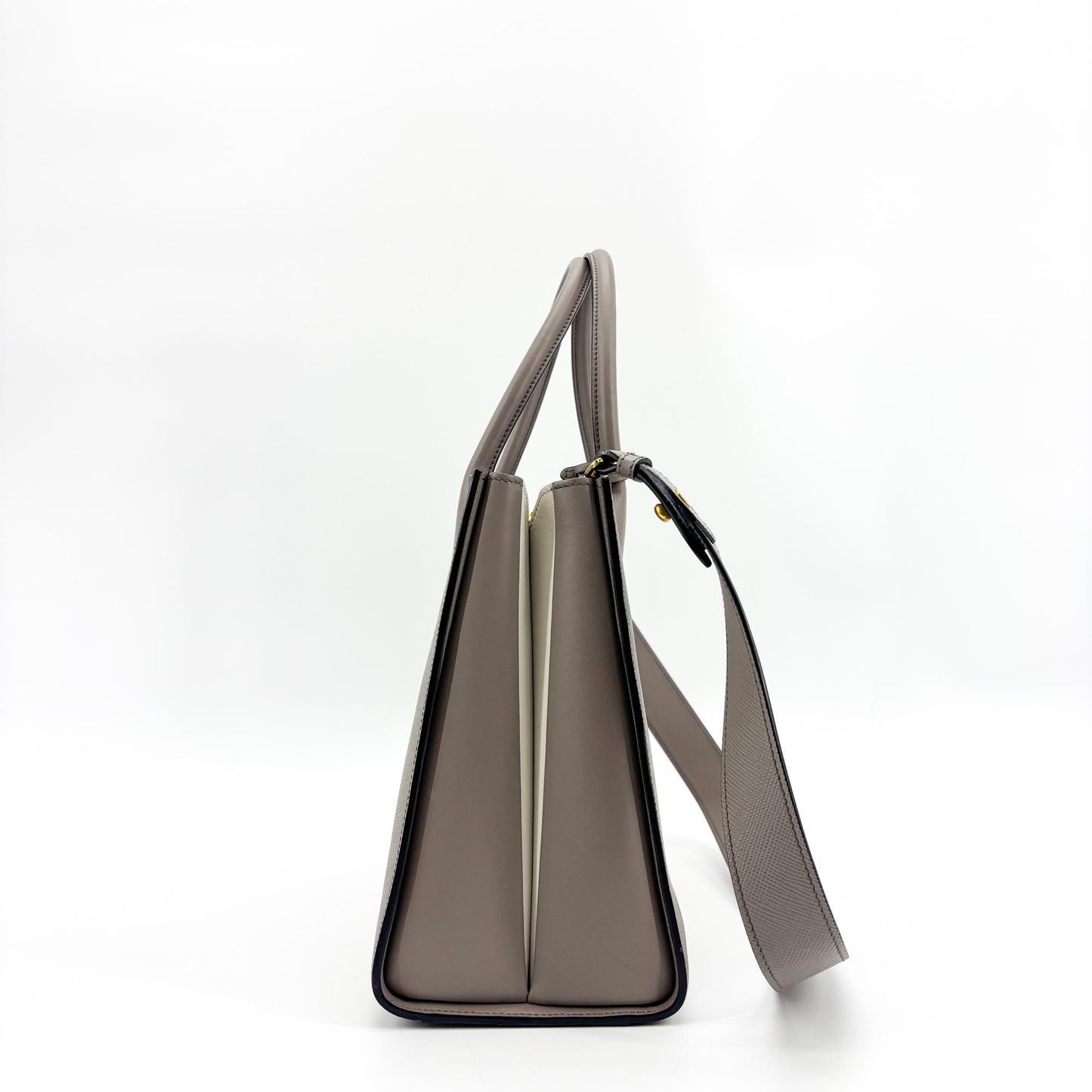 Prada Saffiano City Leather Tote Bag Grey