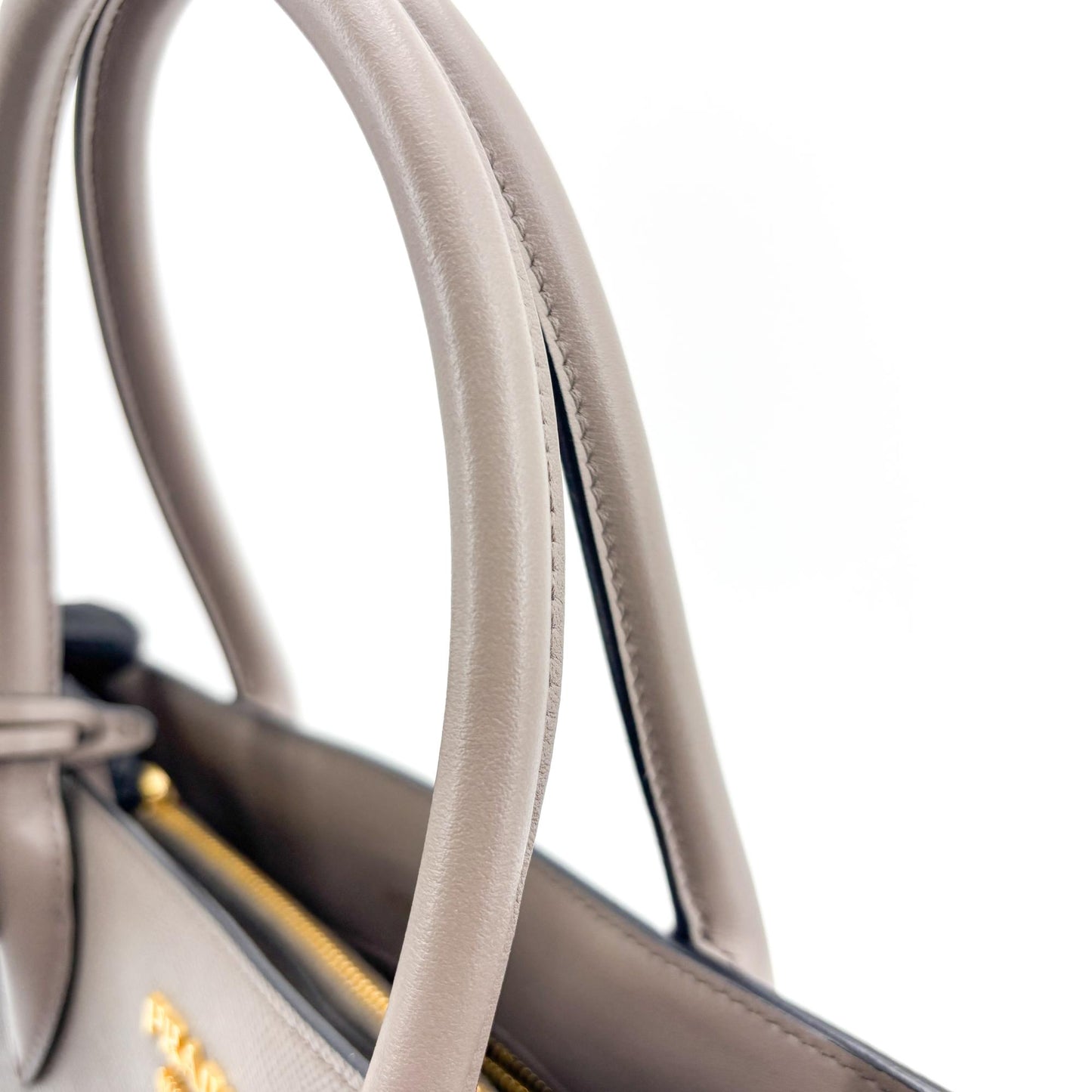 Prada Saffiano City Leather Tote Bag Grey