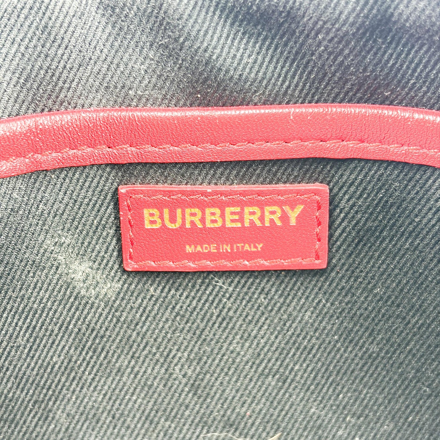 Burberry Micro Quilted Camera Bag Red Gold Hardware