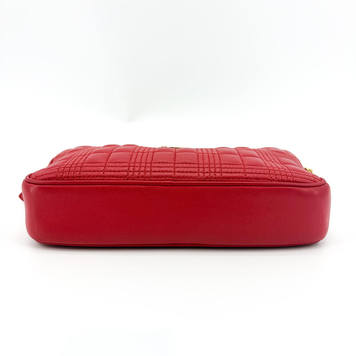 Burberry Micro Quilted Camera Bag Red Gold Hardware