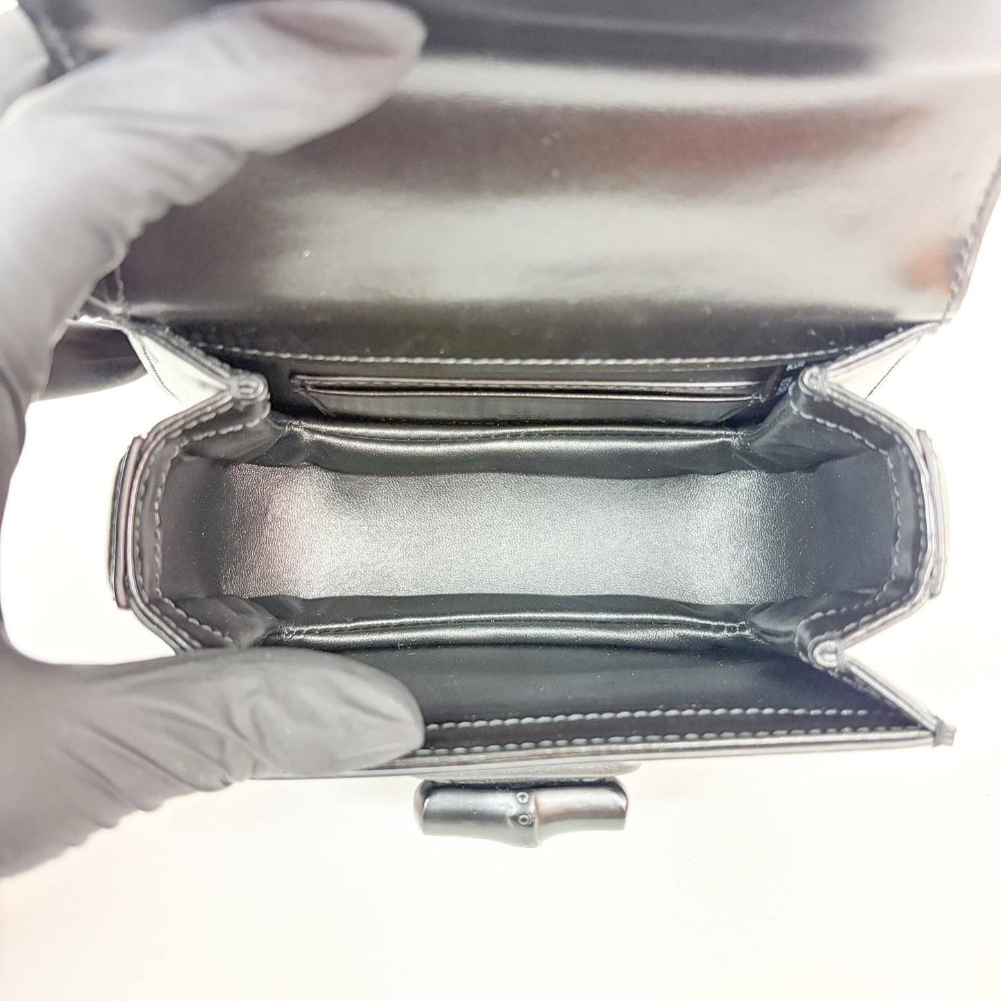 Gucci Bamboo 1947 Mini Top Handle Bag Black