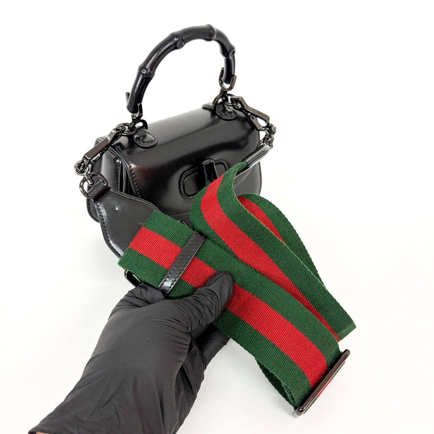 Gucci Bamboo 1947 Mini Top Handle Bag Black