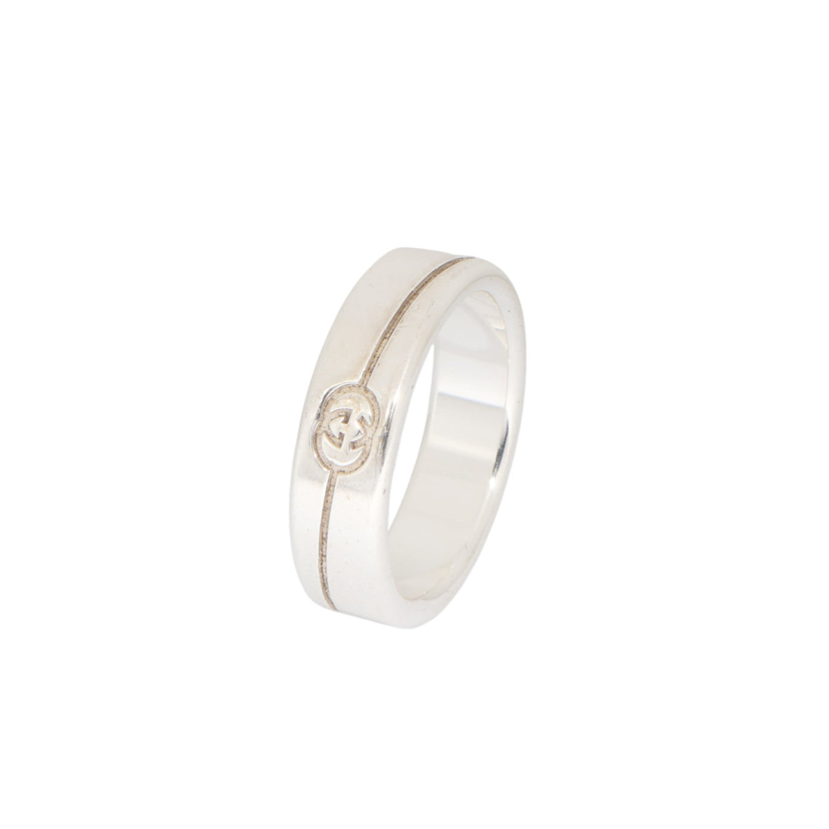 Gucci 774052 Silver Diagonal Ring