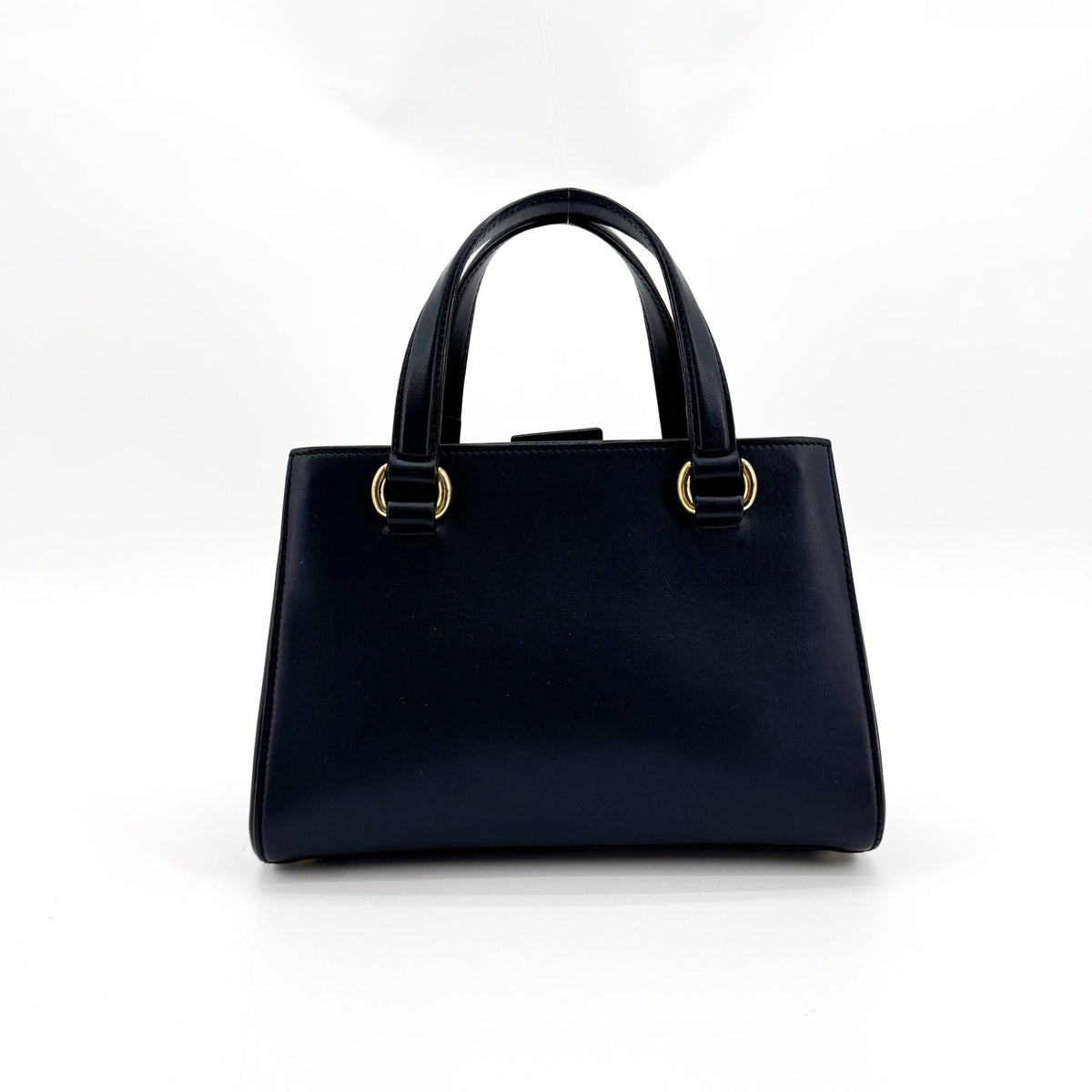 Gucci Sylvie Leather Mini Top Handle Bag Black