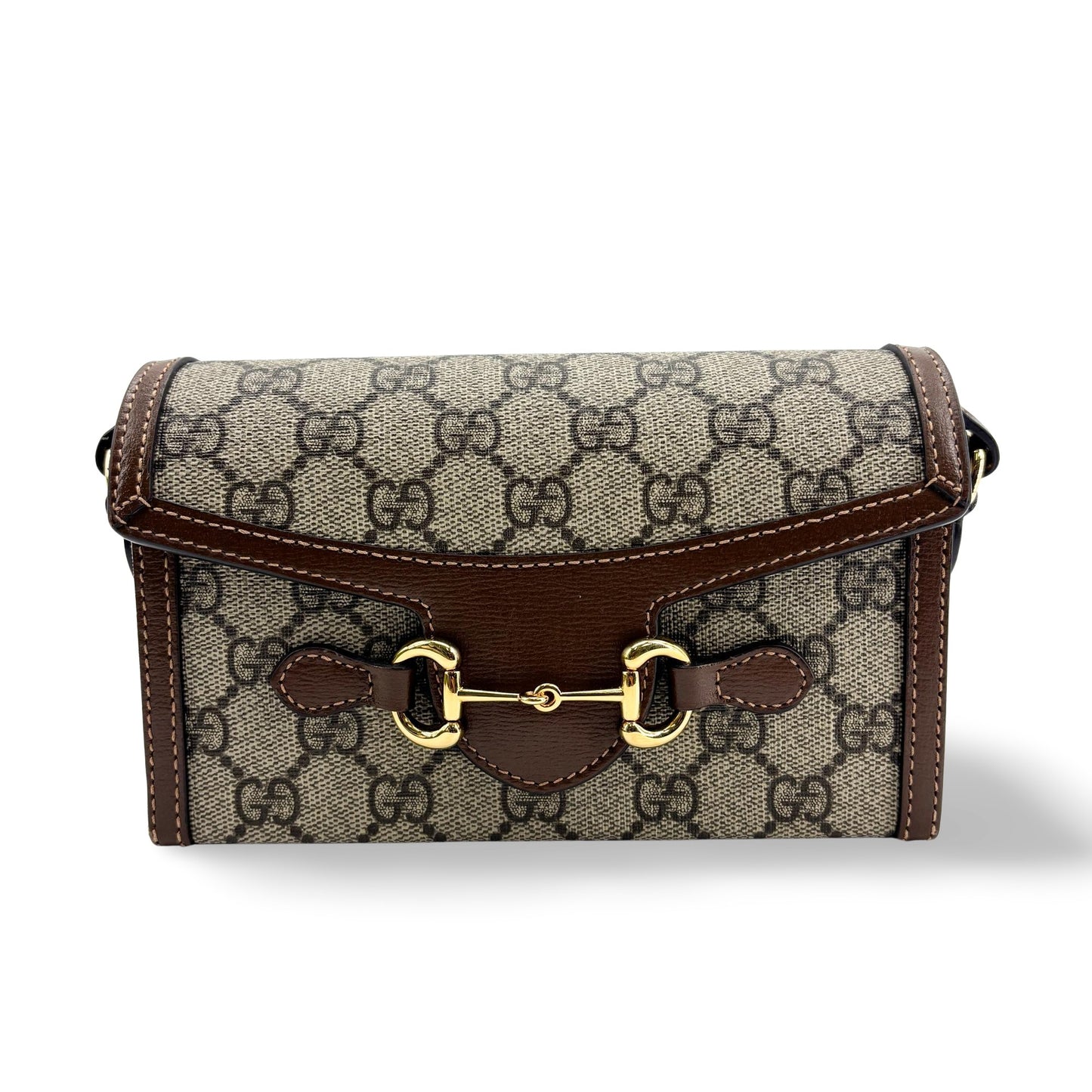 Gucci Horsebit 1955 Mini Bag GG Supreme Brown