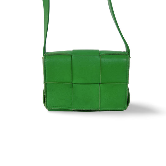 Bottega Veneta Cassette Bag Mini Parakit Green