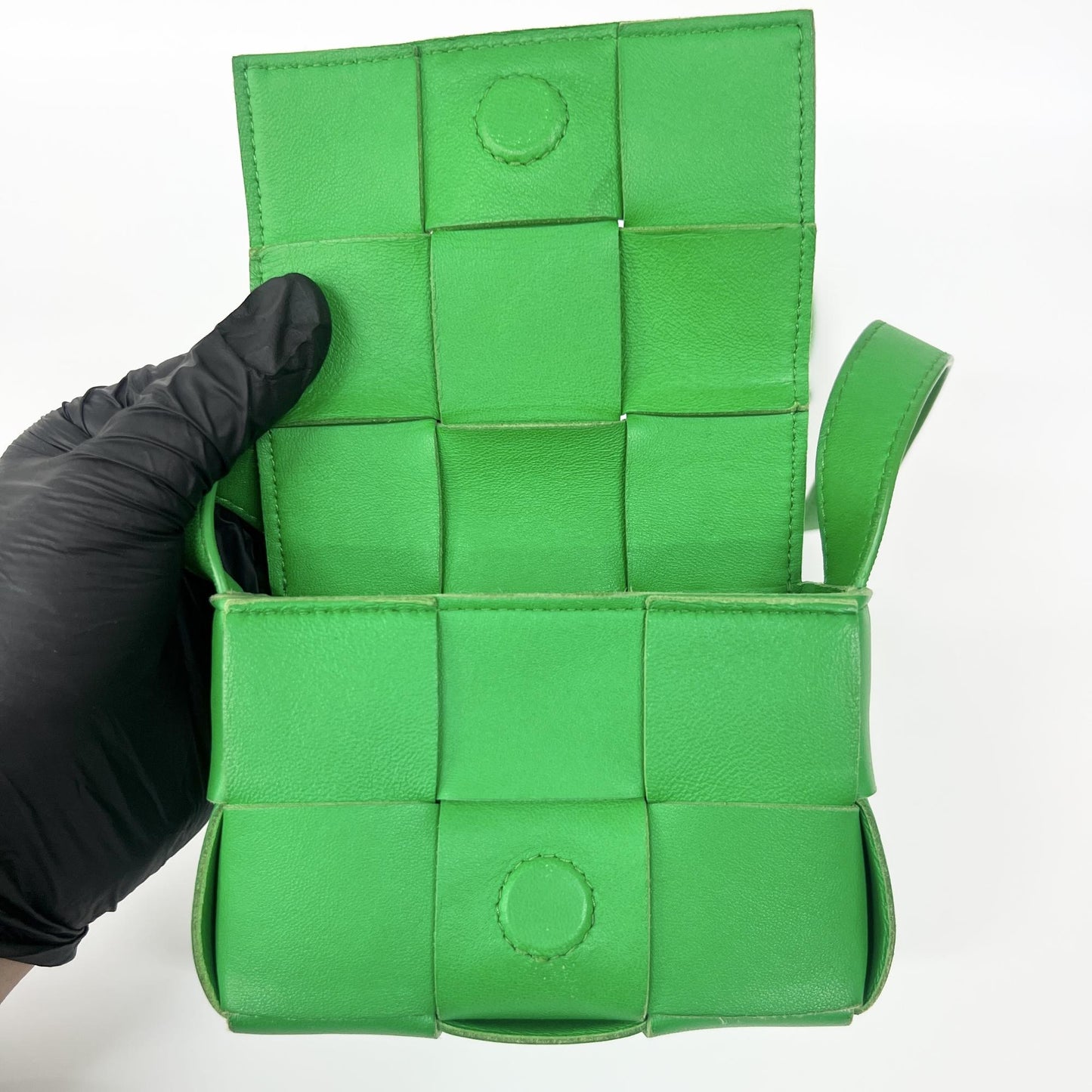 Bottega Veneta Cassette Bag Mini Parakit Green