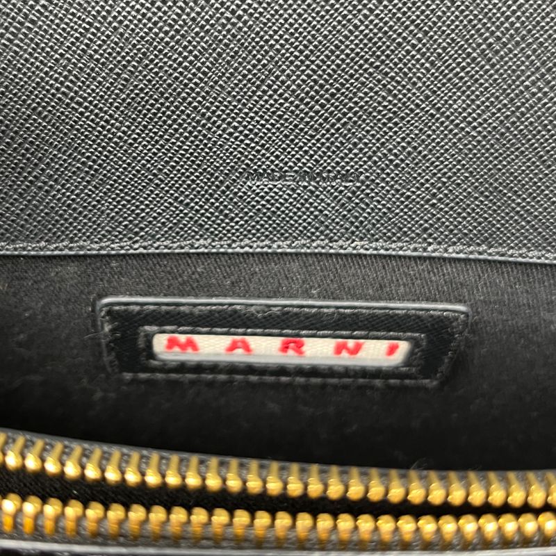 Marni Black Saffiano Trunk Bag