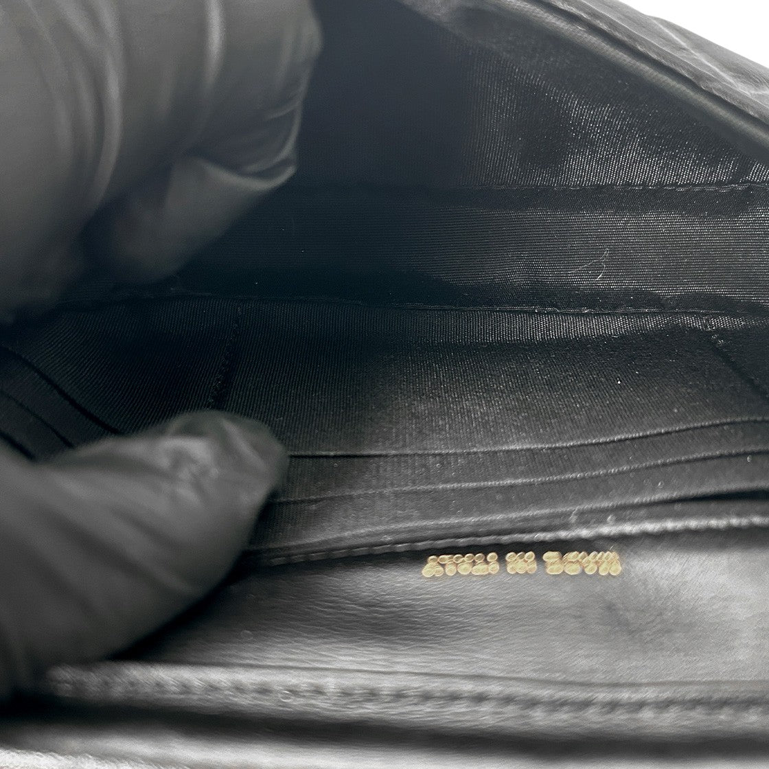 Chanel Black Leather Mini Chain Crossbody Bag