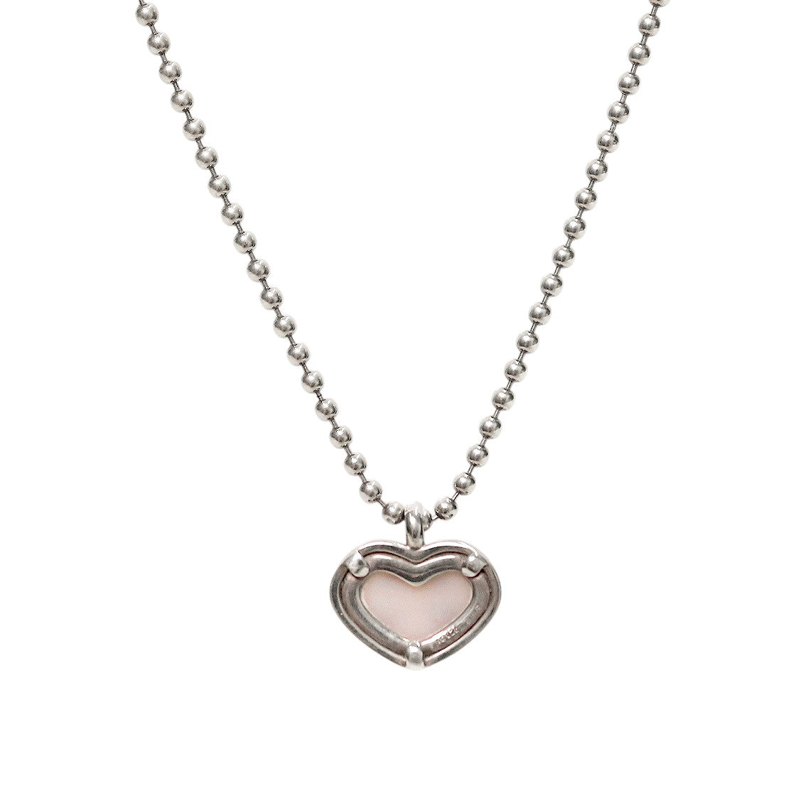 Gucci Heart Interlocking G Silver Necklace