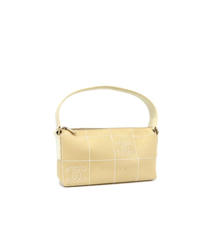 Chanel Beige Fabric Shoulder Bag