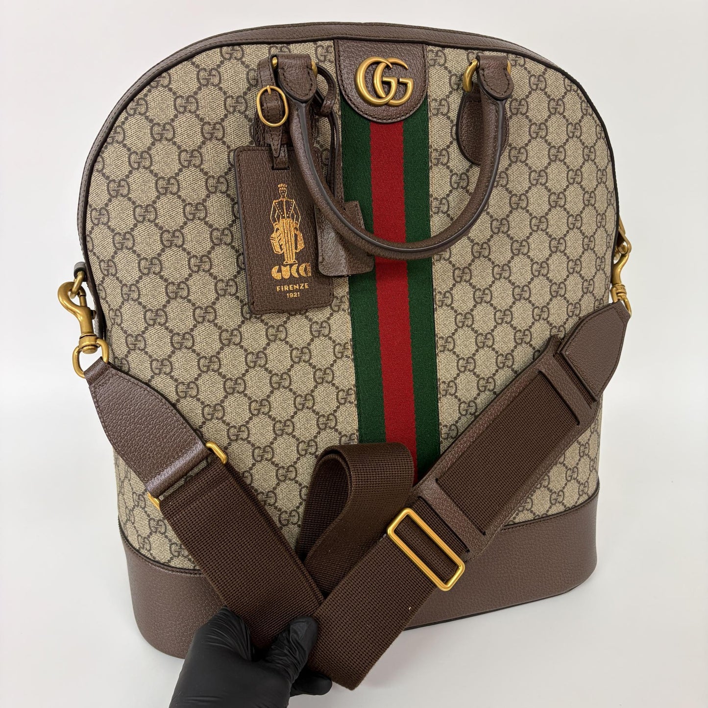 Gucci Ophidia GG Medium Tote Bag Brown
