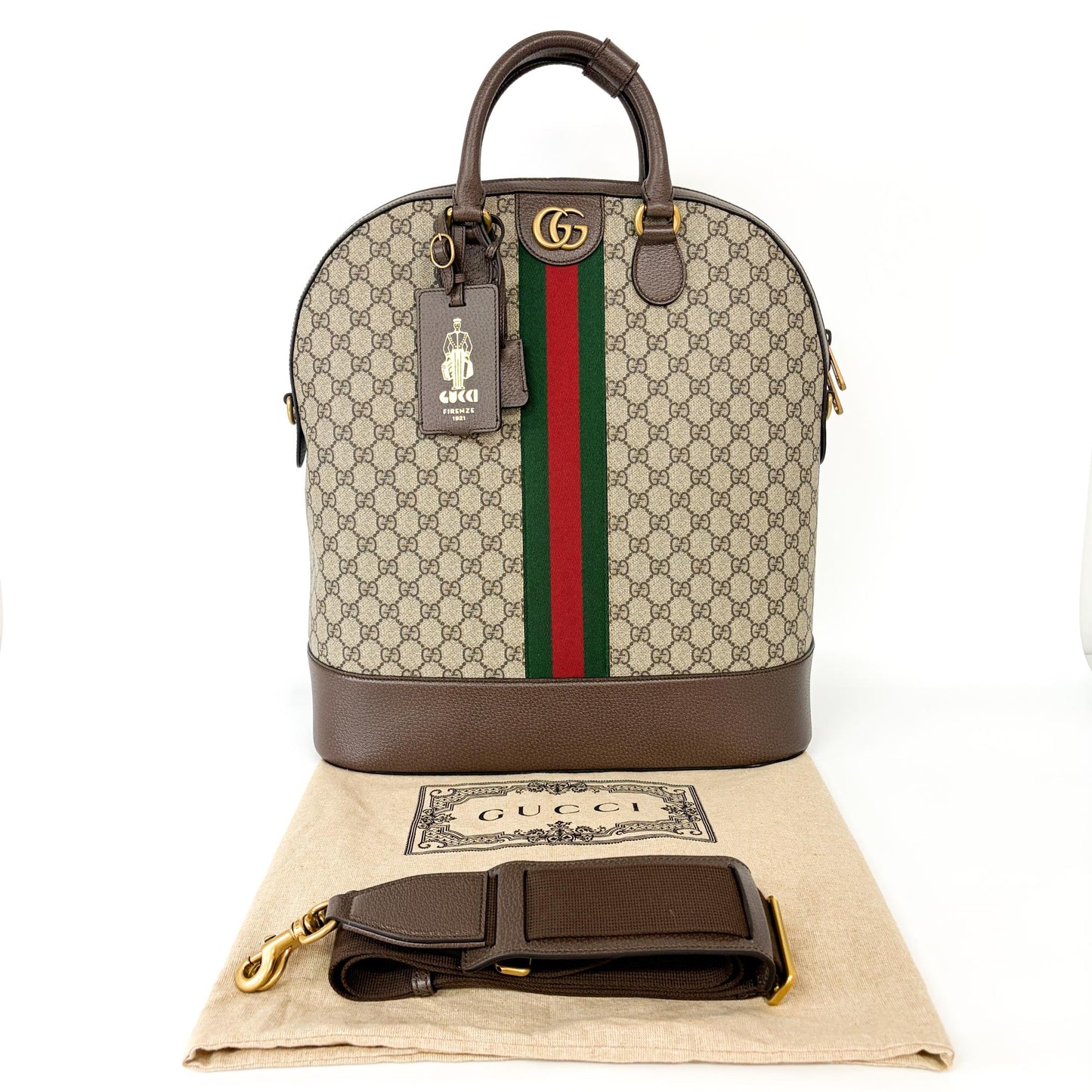 Gucci Ophidia GG Medium Tote Bag Brown