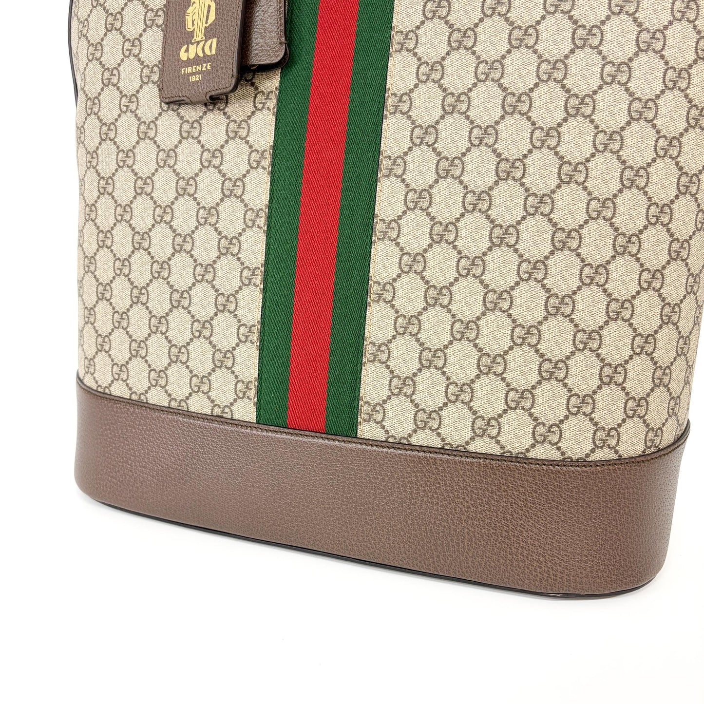 Gucci Ophidia GG Medium Tote Bag Brown