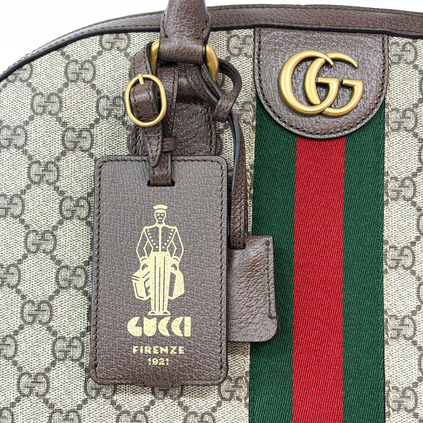 Gucci Ophidia GG Medium Tote Bag Brown