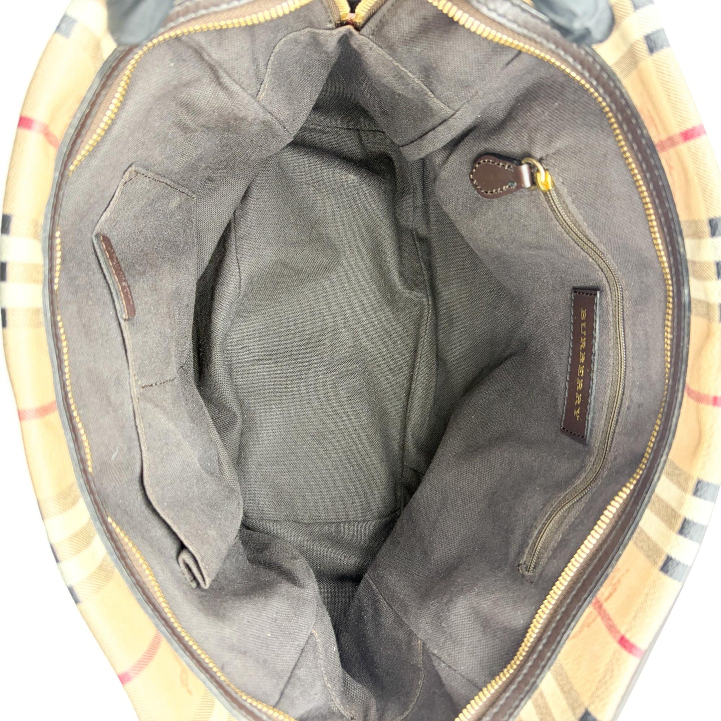 Burberry Nova Check Manor Tote Bag Brown