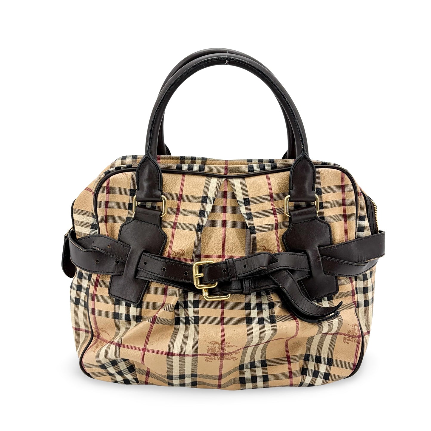 Burberry Nova Check Manor Tote Bag Brown