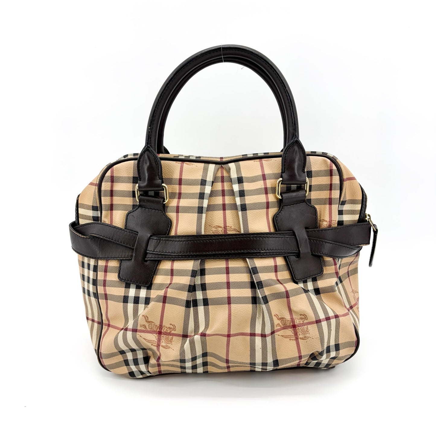 Burberry Nova Check Manor Tote Bag Brown