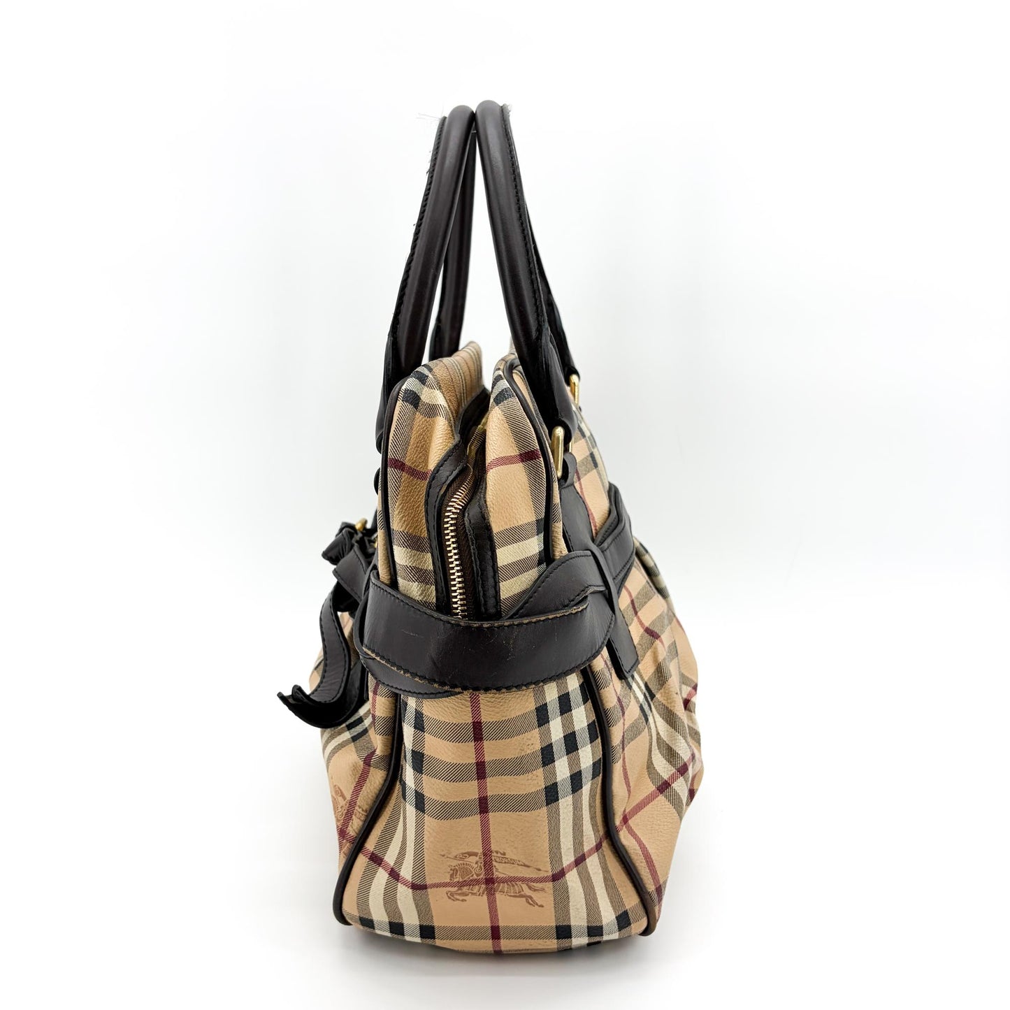 Burberry Nova Check Manor Tote Bag Brown