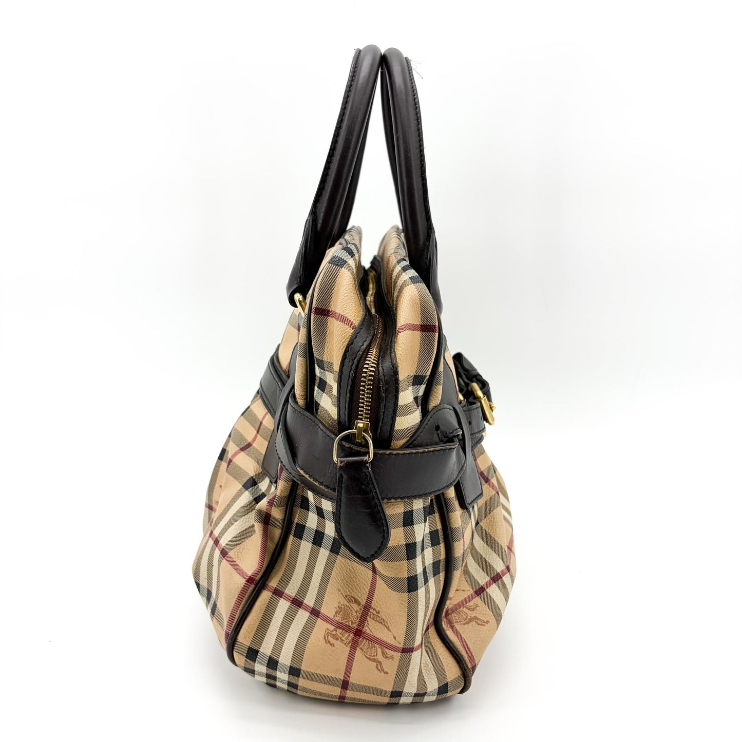 Burberry Nova Check Manor Tote Bag Brown