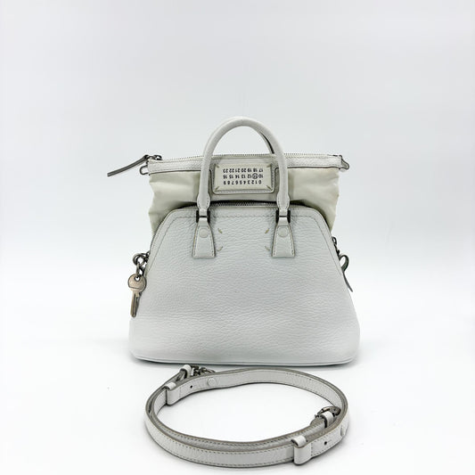 Sac cabas mini 5AC blanc Maison Margiela