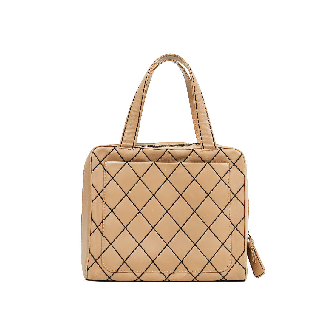 Chanel Beige Wild Stitch Tote Bag