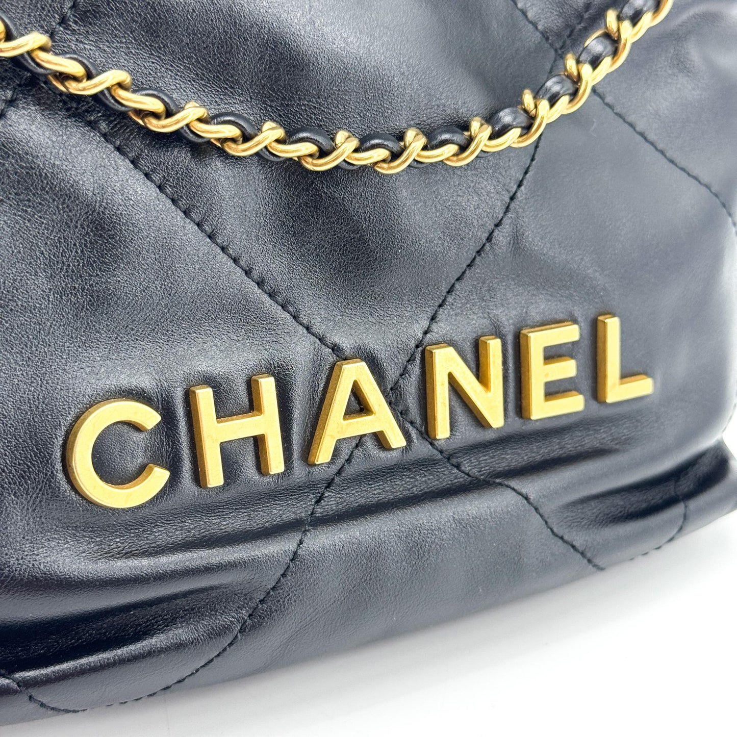 Chanel 22 Mini Bag Black with Gold Hardware