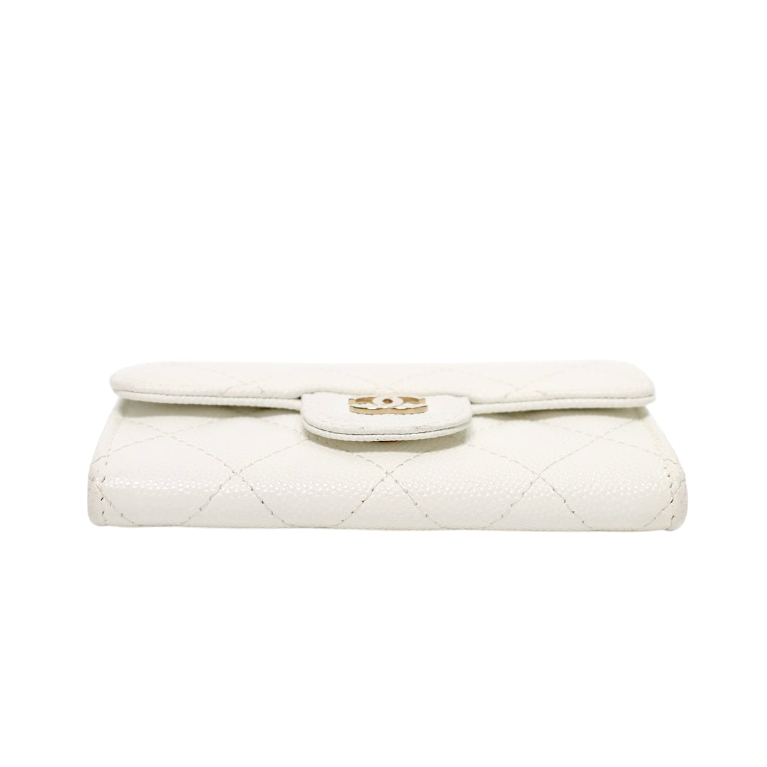 Chanel White Caviar Classic Card Wallet
