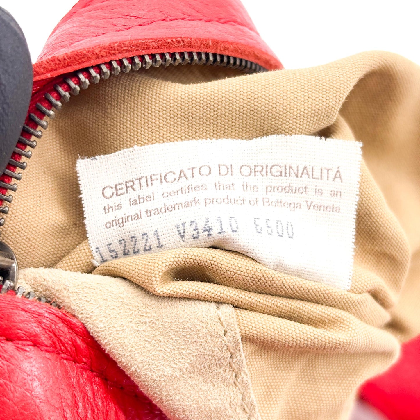 Bottega Veneta red leather hobo bag