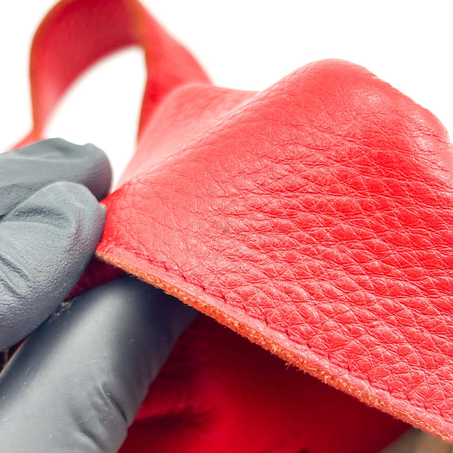 Bottega Veneta red leather hobo bag