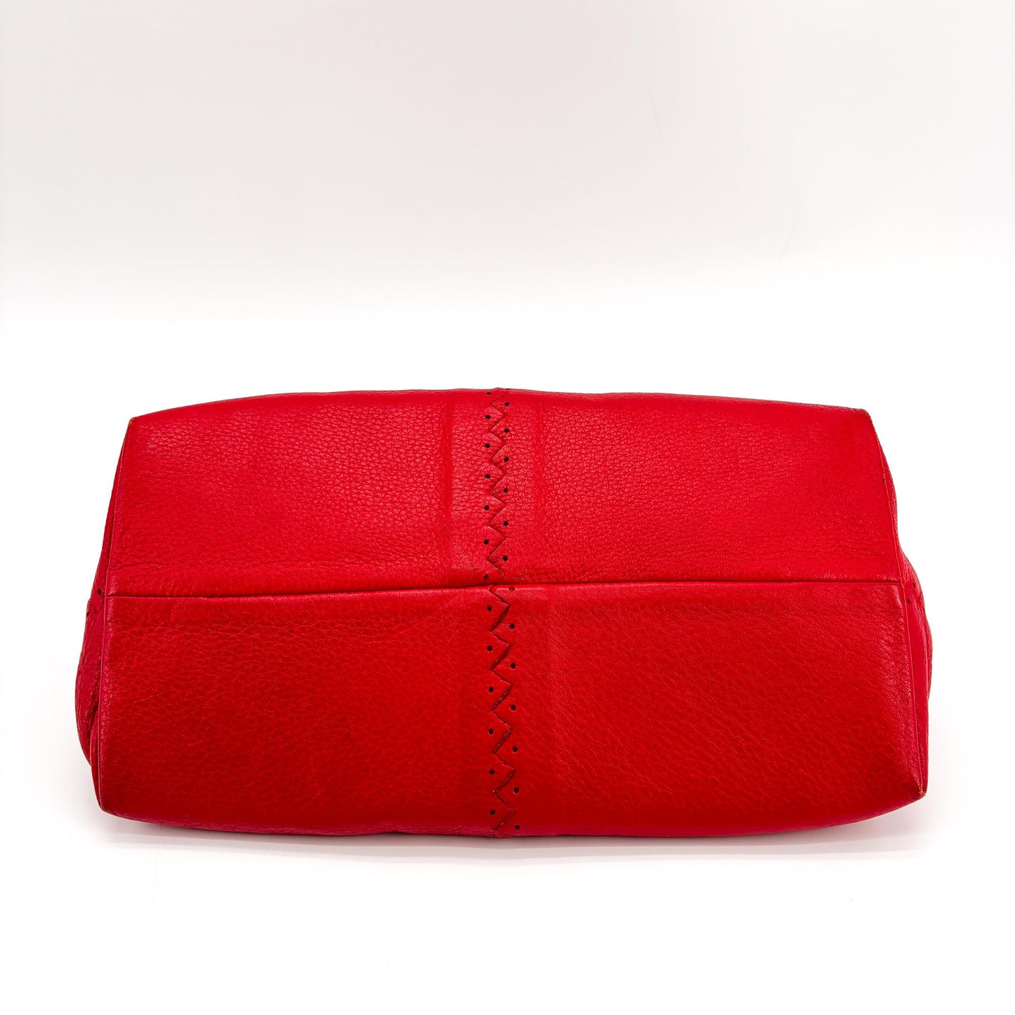 Bottega Veneta red leather hobo bag