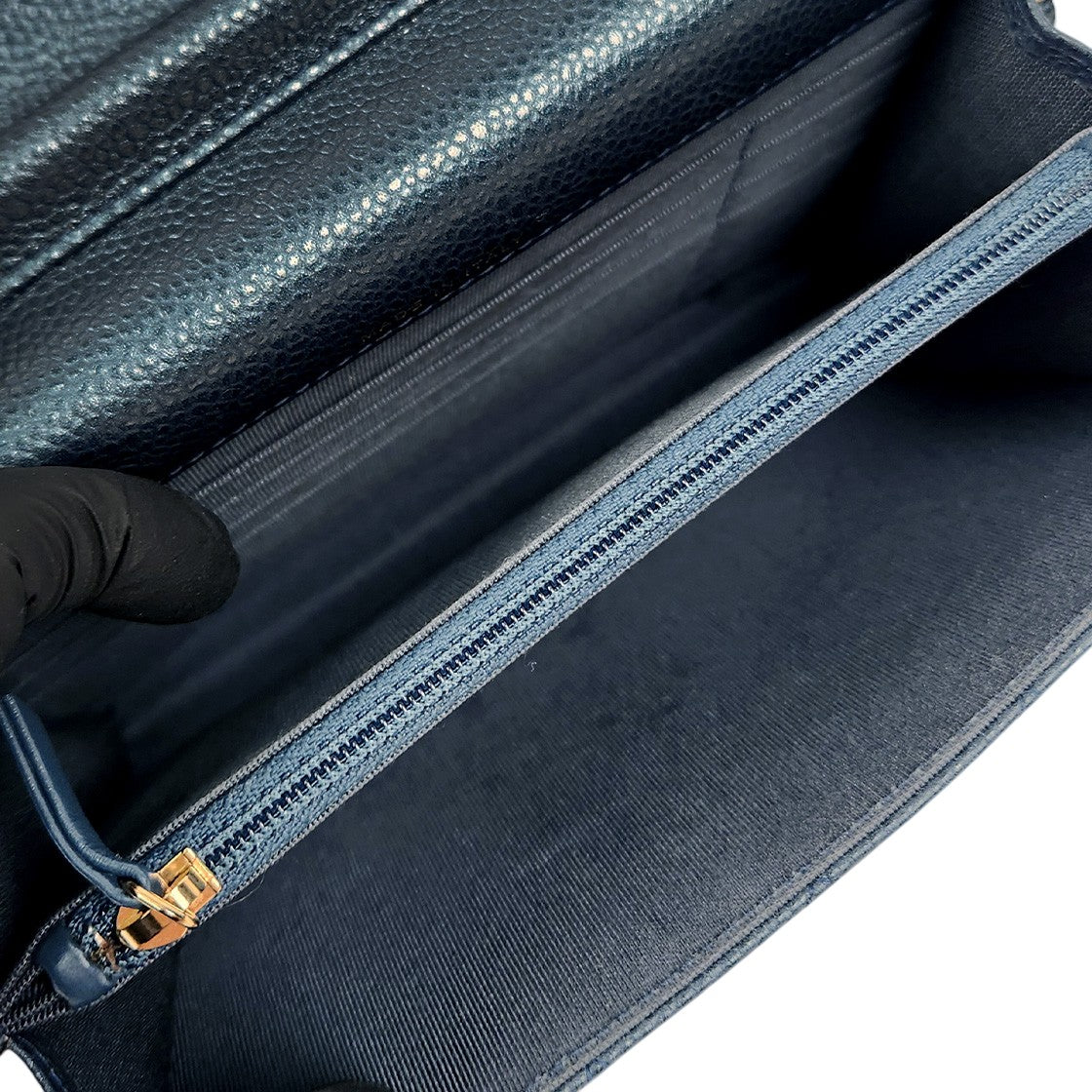 Chanel Navy Caviar WOC