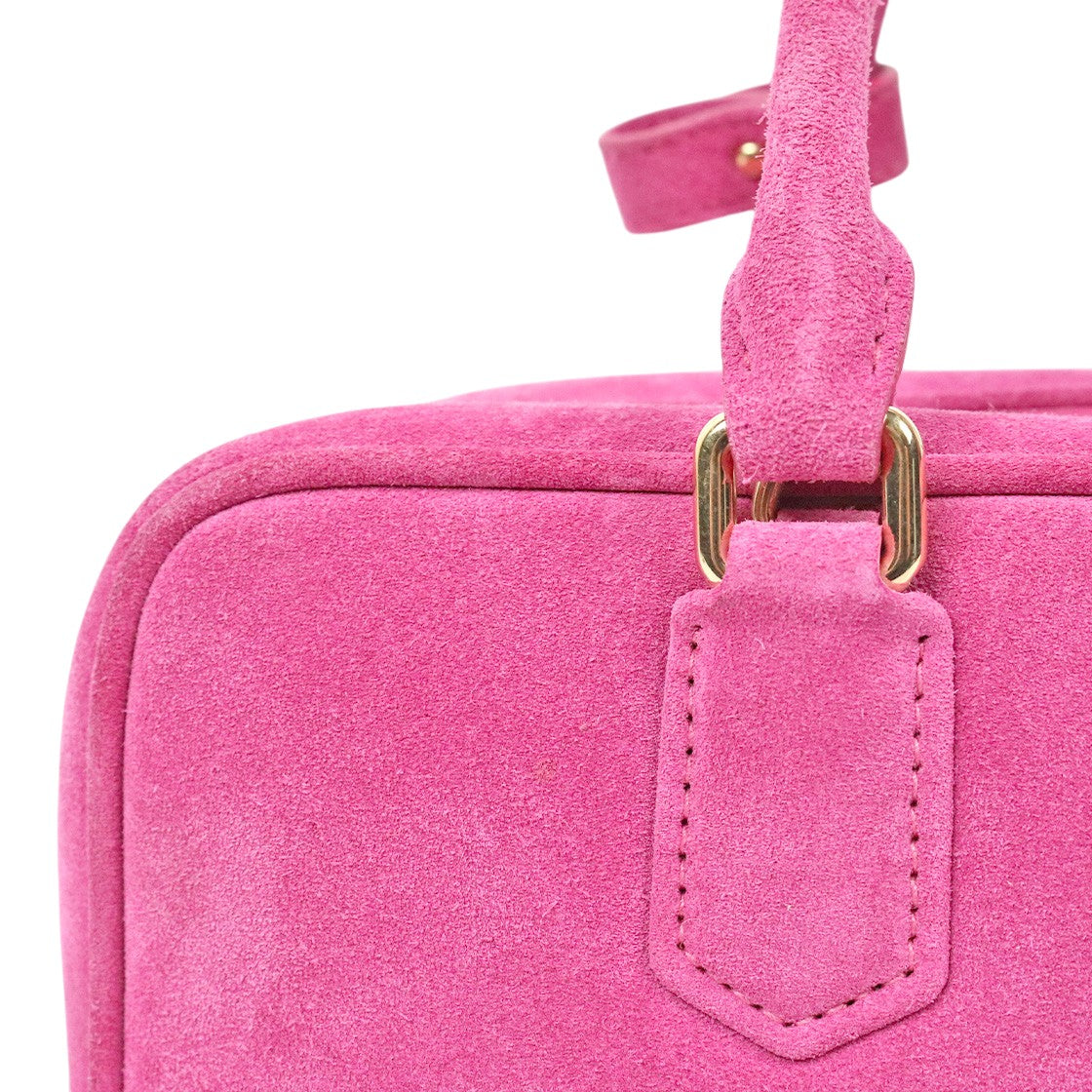 Miu Miu Pink Medium Suede Arcadia Tote Bag