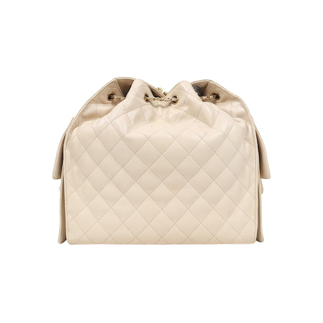 Chanel Beige Medium Caviar 25 Bag with Built-in Chip