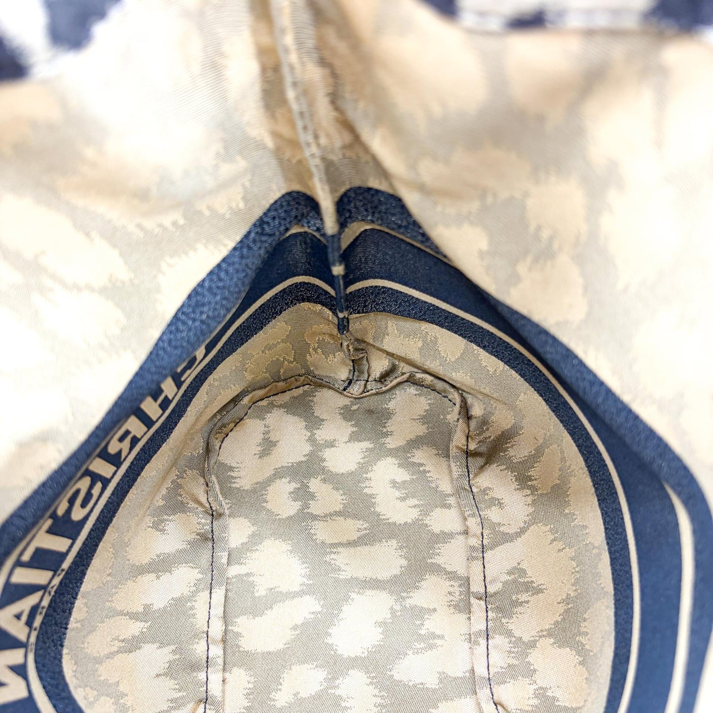 Dior Travel Mizza Drawstring Pouch Beige Multicolor