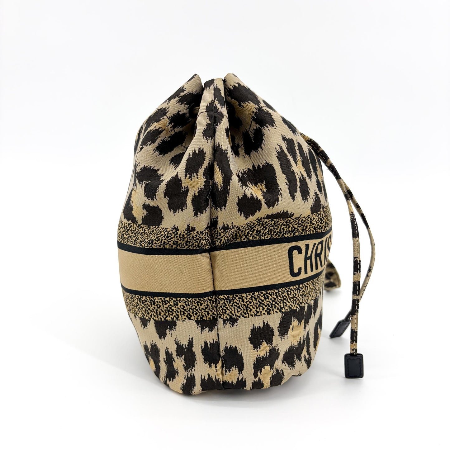 Dior Travel Mizza Drawstring Pouch Beige Multicolor