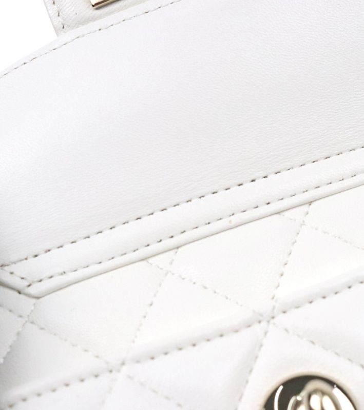 Chanel White Lambskin Heart Mini Crossbody Bag