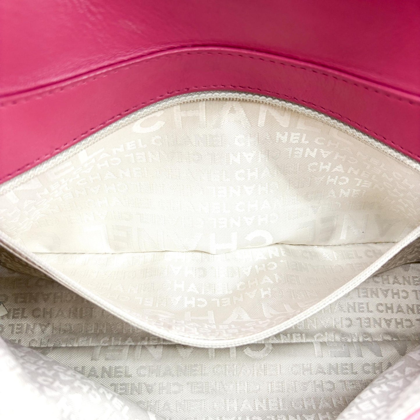 Chanel Quilted Lambskin Curved Flap Bag Pink Silver Hardware