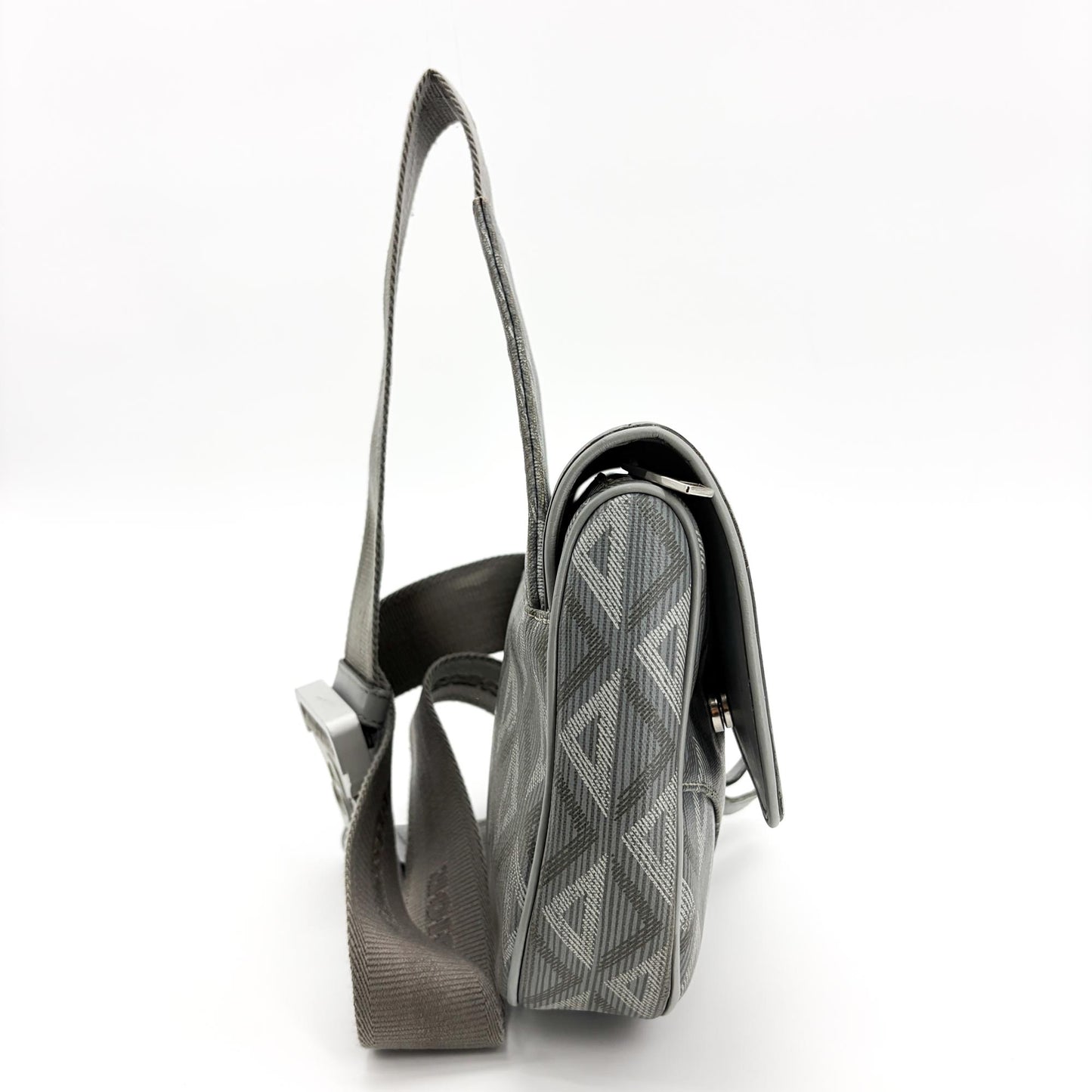 Dior Saddle Slingback Dior Grey CD Diamond Canvas & Soft Calfskin
