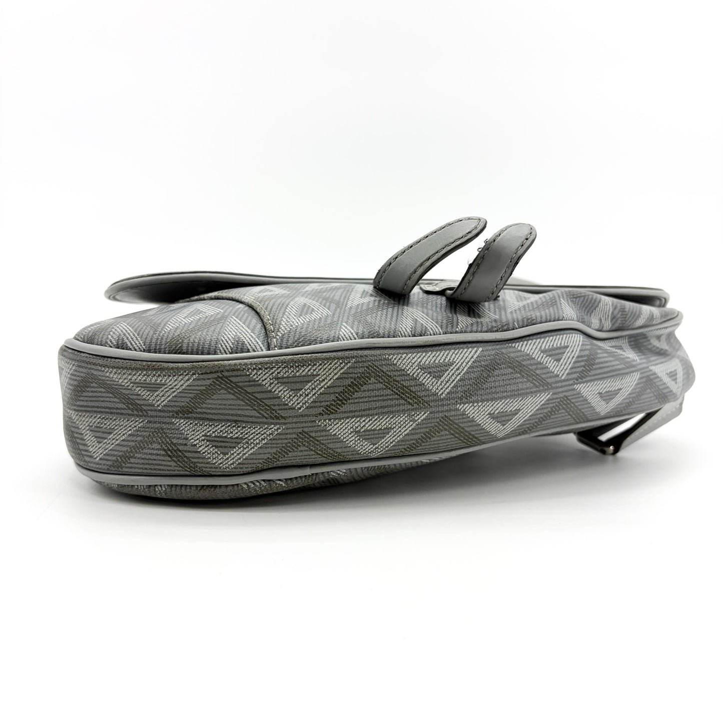 Dior Saddle Slingback Dior Grey CD Diamond Canvas & Soft Calfskin