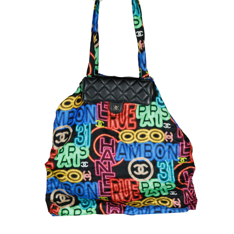 Classic Caviar Foldable Chain Crossbody Eco Tote Bag AP2095