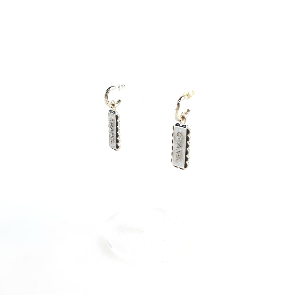 Lettering Logo Drop Earrings