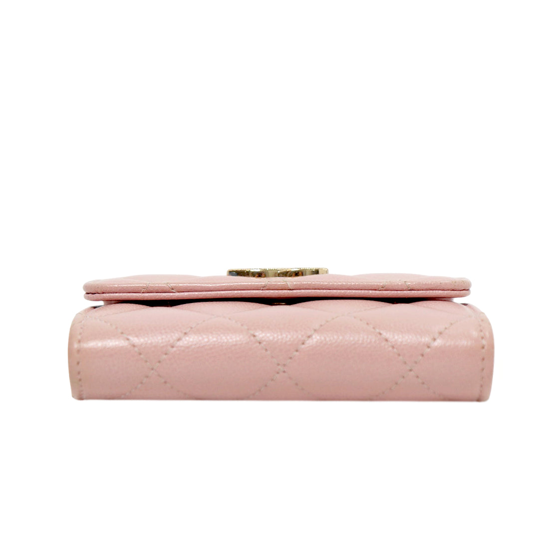 Chanel Pink Caviar Card Wallet