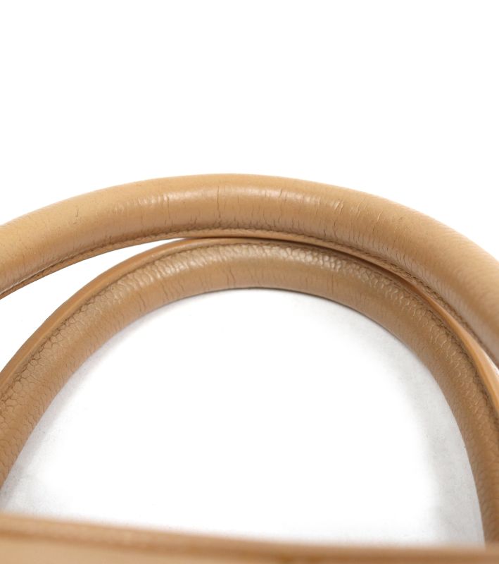 Chanel Beige Caviar Big CC Bowling Tote